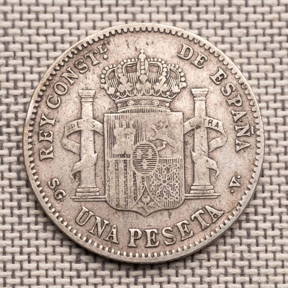 1900年 スペイン 1ペセタ銀貨 | VFコンディション | アルフォンソ13世