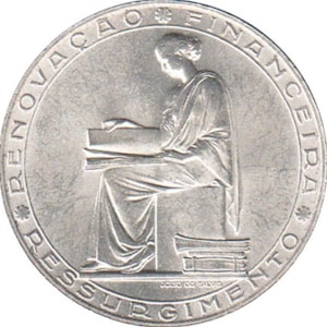 Silver coin 20 escudos 1953 Portugal