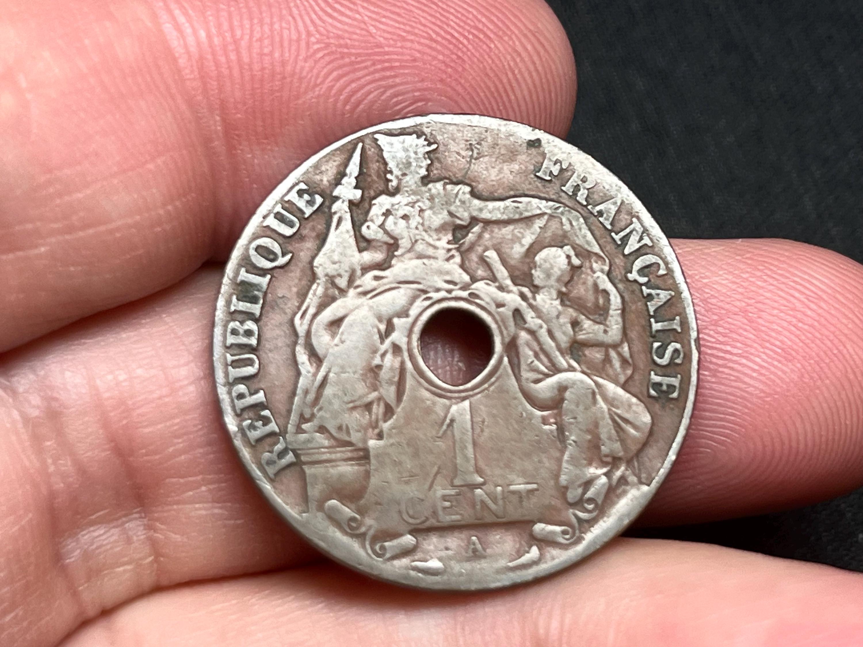 Bague Pièce De Monnaie 20 Centimes D'Indo-Chine En Argent - Coin Ring Neuve Avec étiquettes