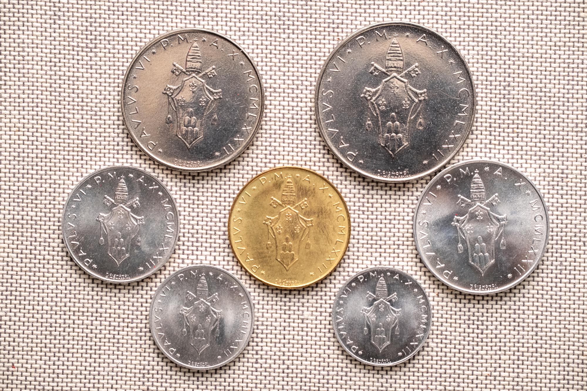 Vatican Coin Set 1972 – Pope Paul VI – Catholic Gift From Vatican