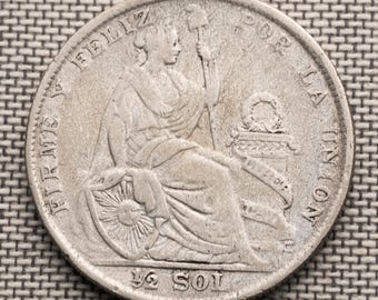 Peru Silver Coin 1926 – Seated Liberty Design – 100 Year Old