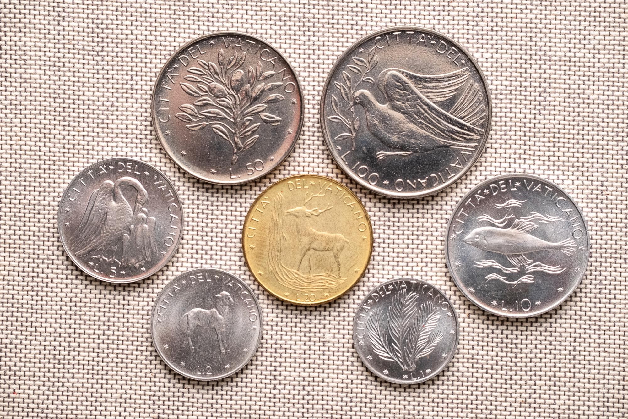 1972 Vatican City 記念硬貨セット Vatican Coin Set 1972 – Pope Paul VI – Catholic Gift From Vatican