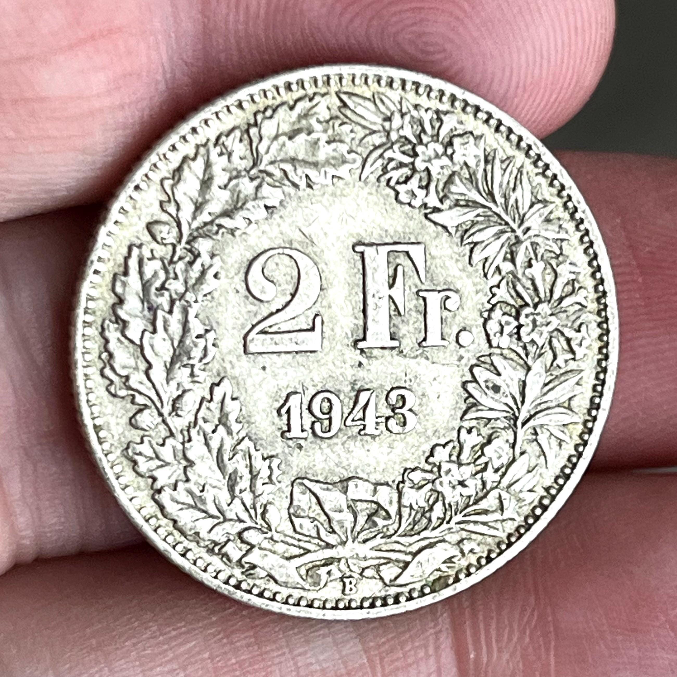 1943年 スイス 2フラン銀貨 | スイス | ヴィンテージ銀貨 | 第二次世界
