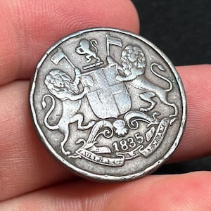 1/4 anna coin 1835 East Indies