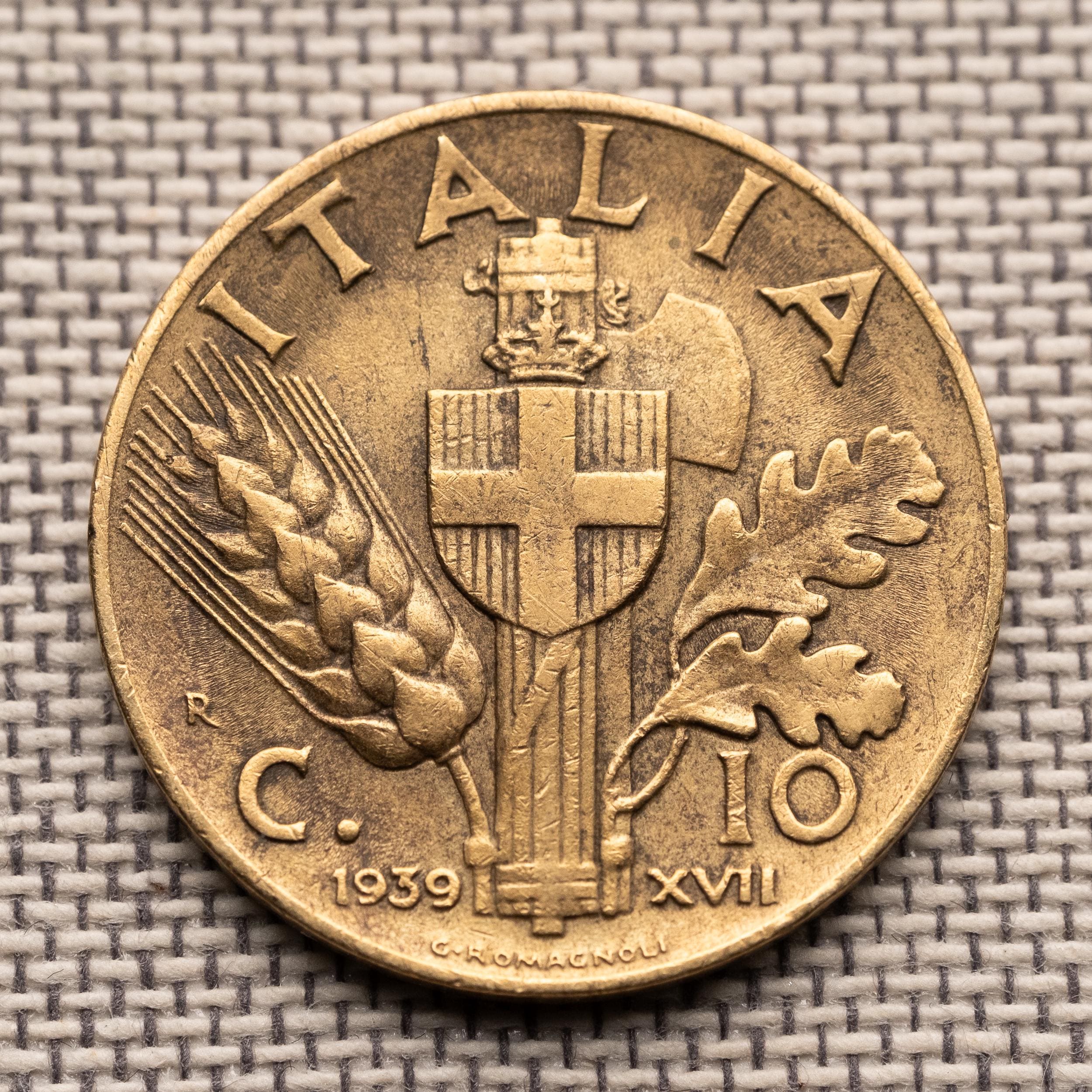 Italian 10 cent coin - Etsy 日本