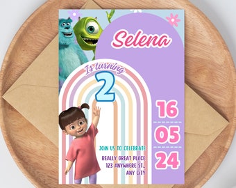 Monster Inc Birthday Invitation | Customizable, Printable (Digital)