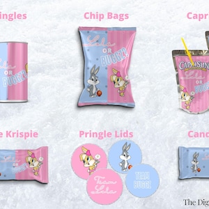 Baby Looney Toons Gender Reveal Customized Treats