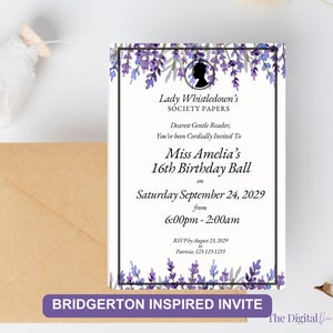 Bridgerton Themed Invitation