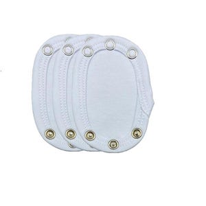 3 baby bodysuit / Onesie extender snaps White 100% cotton