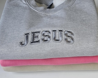 Felpa unisex ricamata con Gesù, felpa con cappuccio ricamata con la fede cristiana, maglione girocollo con versetti della Bibbia, regalo di felpa con le Scritture per i cristiani
