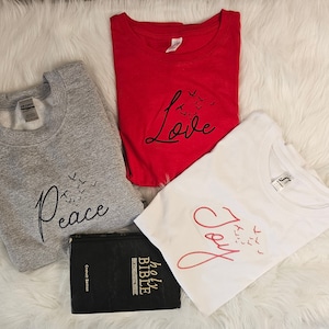 Embroidered Sweatshirts,Fruit of the spirit christian Personalised tshirts,gift for Christian,Faith based customised christian sweatshirts