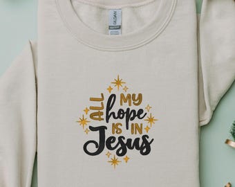 Embroidered Christian Sweatshirt| Bible verse faith  hoody|Scripture Religious church pullover|Faith based gift for him her