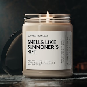 Summoner&#39;s Rift Candle, Funny Gamer Candle, Gift for Video Game Lover, Video Game Gift Candle, Gamer Gift for Boyfriend Soy Candle for gamer