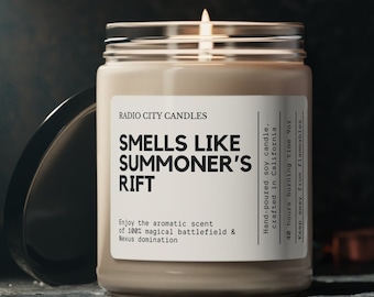 Summoner's Rift Candle, Funny Gamer Candle, Gift for Video Game Lover, Video Game Gift Candle, Gamer Gift for Boyfriend Soy Candle for gamer