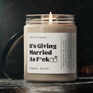Married AF Wedding Soy Candle, funny gift for bride, Getting Married Gift, wedding day gift for bride, funny candle, best friend married