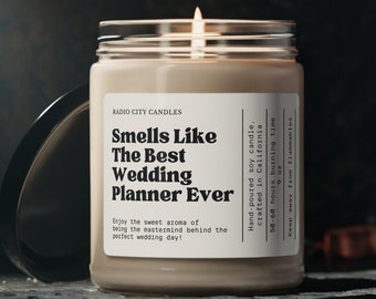 Wedding Planner Gift, Gift for Wedding Planner, Wedding Planner Candle, Wedding Candles, Bridal Party Candle, Party Event Planner Gift