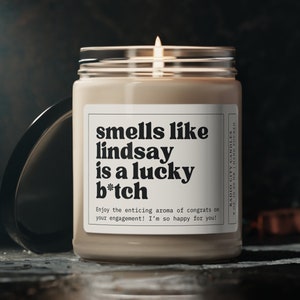 Custom Engagement Gift, Personalized Engagement Gift, Funny Engaged Candle for Best Friend Engagement, Bridal Shower Gift Bride Wedding Gift