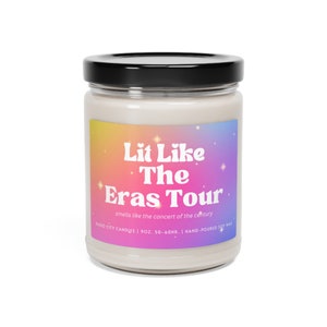 Lit Like Eras Tour Concert, Funny Candles, funny gift, Eras World Tour, Taylor Fan, Gift for Her, Best friend birthday gift, Soy Candle