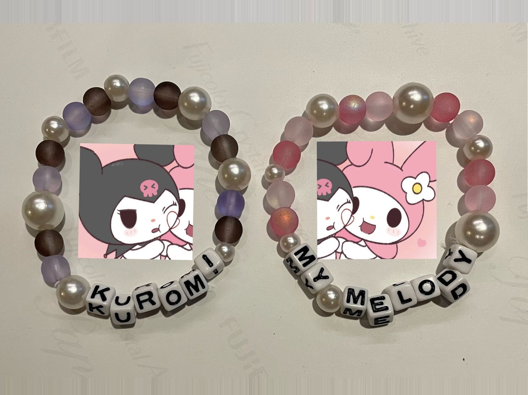 Hello Kitty Sanrio Girls Cord Bracelet 3-Piece Set with Kuromi, My Melody  Charms, Officially Licensed