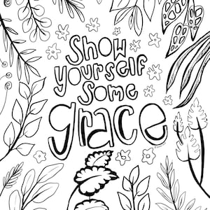 Self Compassion Coloring Page