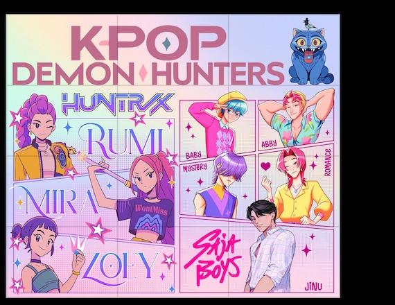 KPOP DEMON HUNTERS 20oz Skinny Tumbler Wrap - Etsy