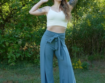 Palazzo Wrap Pants Sewing Pattern, Beginner Pattern, Comfy & Easy Wrap Pants, Palazzo Pants, Summer Wide Leg Pants Women, High Waisted