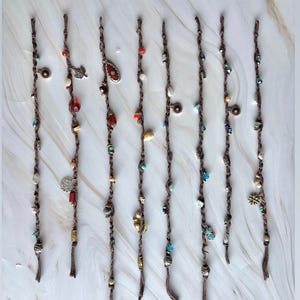 Haarband, handgemacht, Haarschmuck, Boho-Haarband, Haargeflecht, Geschenke für sie, Sommerhaar, Recycling, Wiederverwendung, Boho-Stil, Dreadlock