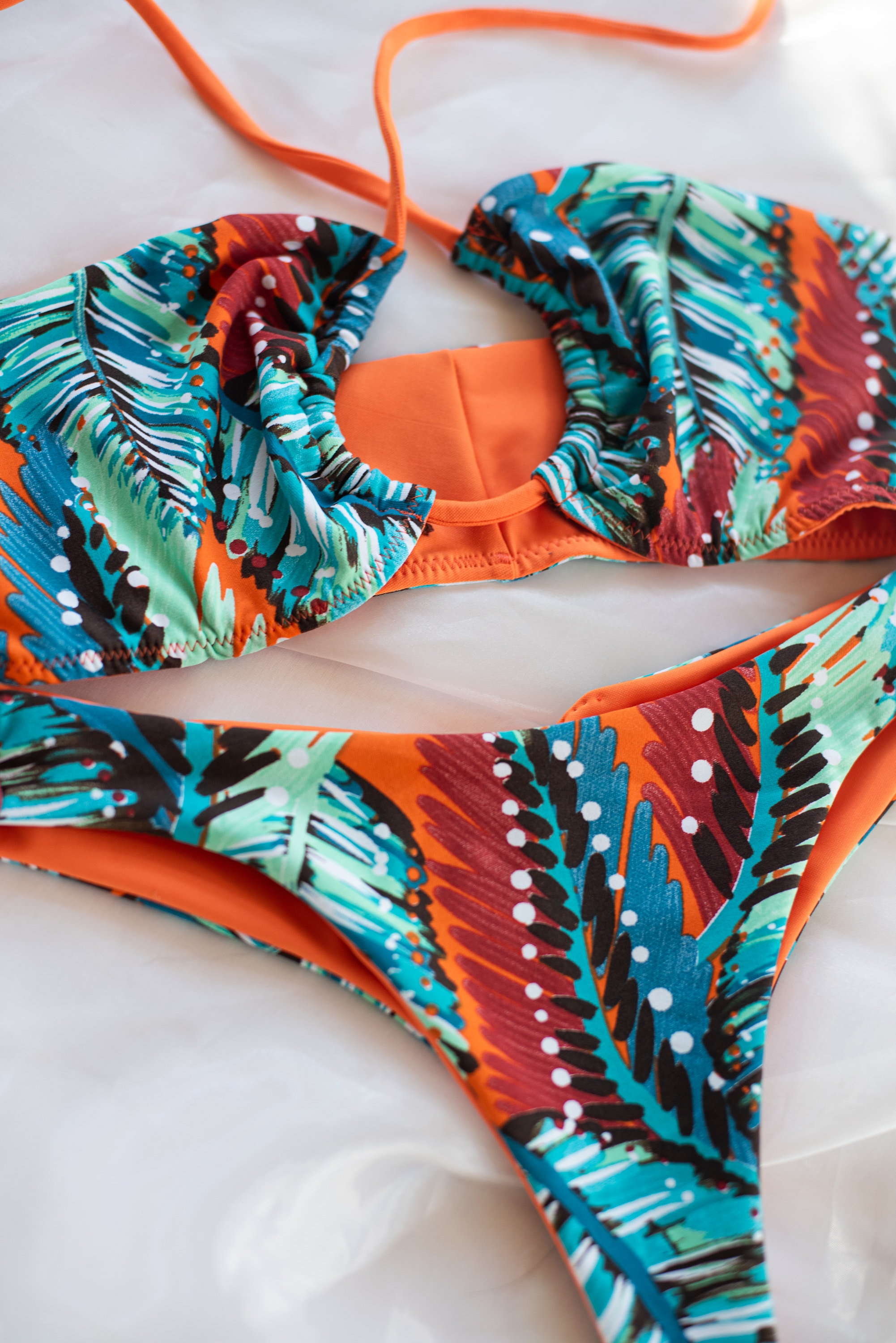 Brazilian Bikini Set, Boho Bikini for Women, Hippie Bathing Suit