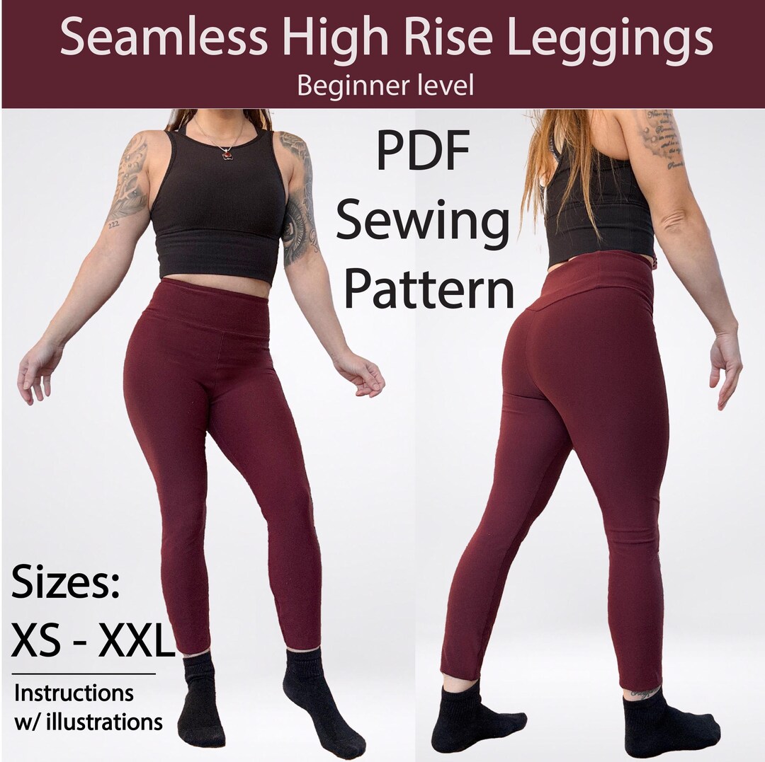 Body Rise Sewing Pattern Seamless High Rise Legging PDF Sewing Pattern, Beginner Friendly, Easy ...
