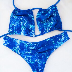 Brazilian Bikini Set, Boho Bikini for Women, Cheeky Bikini, Handmade Bikini, Women&#39;s Swimwear, reversible swimwear, Water Reflection