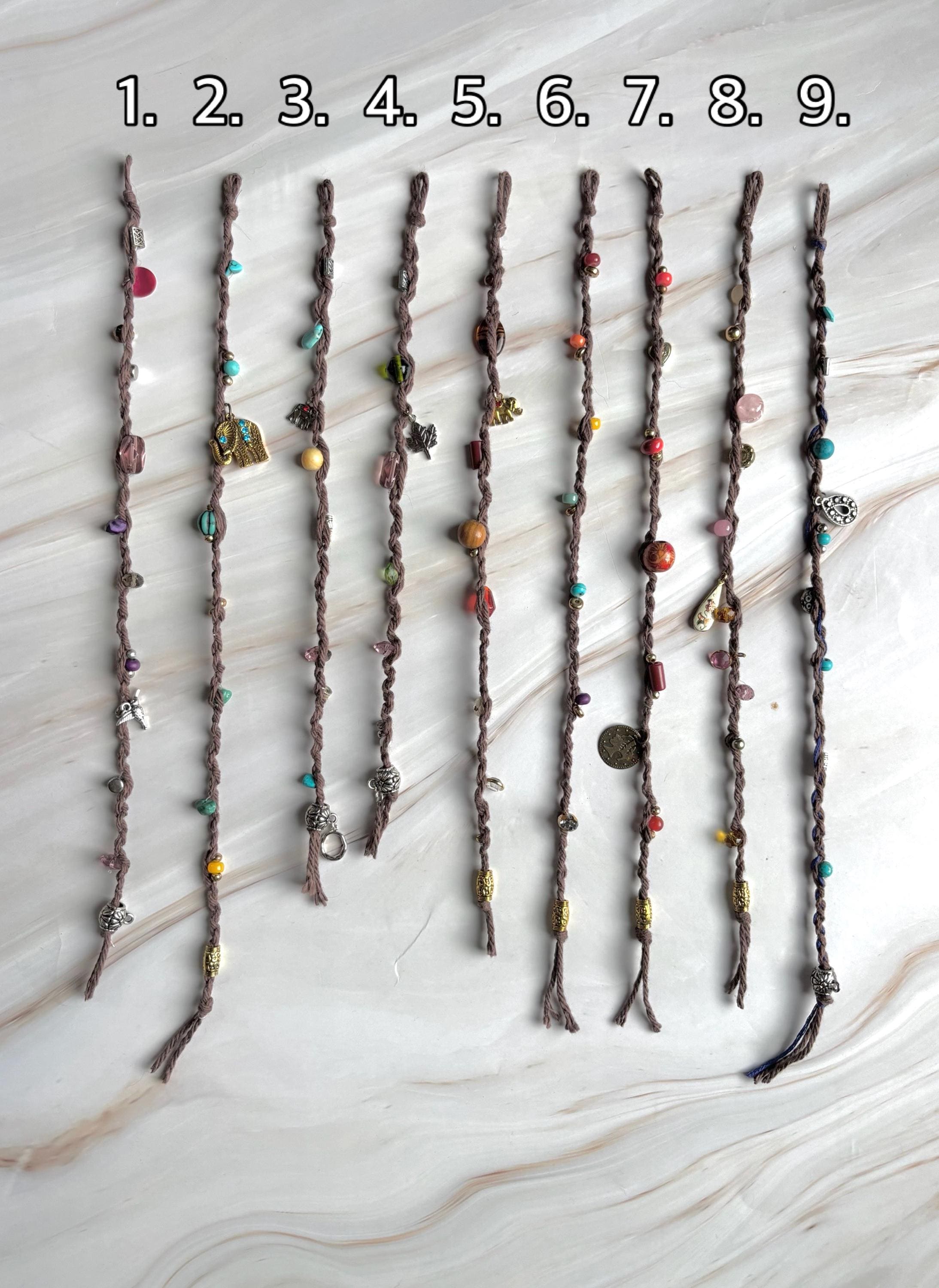 Haarband, handgemacht, Haarschmuck, Boho-Haarband, Haargeflecht, Geschenke für sie, Sommerhaar, Recycling, Wiederverwendung, Boho-Stil, Dreadlock