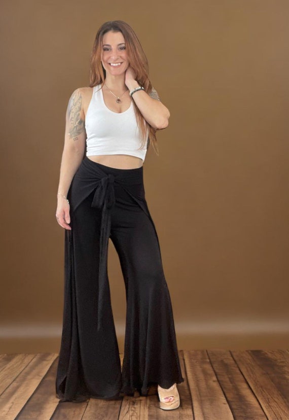 ★Binary01☆Runz Wrap Layered Wide Pants Wrap Track Pants (11520101501-GREY)