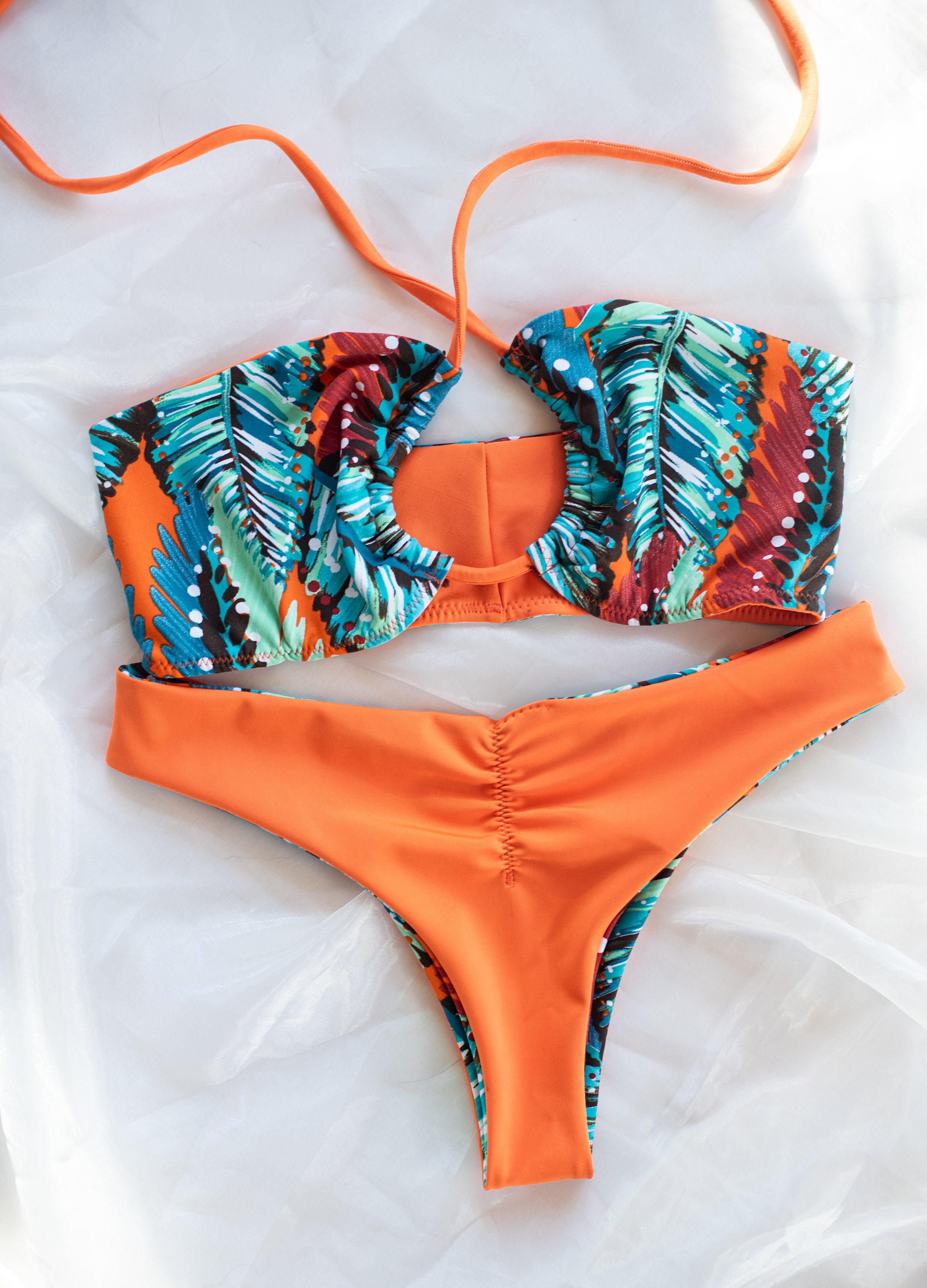 Brazilian Bikini Set, Boho Bikini for Women, Hippie Bathing Suit