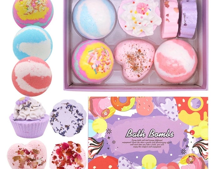 Spa Bubble for Women | Bath Bombs | 7Pcs Special Shape Bath Bombs | Gift Set with Essential Oils | Luxurious bath bombs