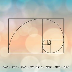 Gulden Snede voor snijmachines, direct digitaal downloaden svg pdf dxf png eps studio3 cdr