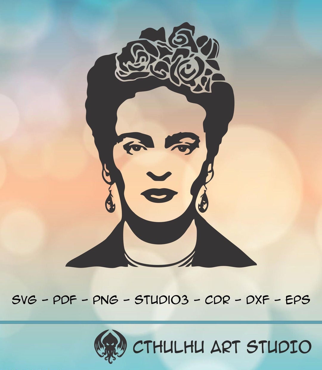 Frida Kahlo for Cutting Machines, Instant Digital Download Svg Pdf Dxf ...