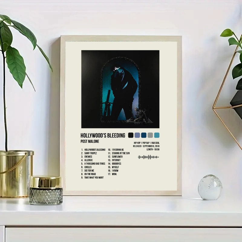 Post Malone Hollywood s Bleeding Music Album Cover Etsy Ireland