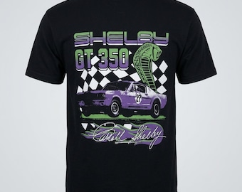 Camiseta vintage Shelby GT350 / Camiseta retro con estampado de muscle car / Camiseta Carroll Shelby Cobra / Ropa de carreras de los 90 / Regalo clásico Mustang