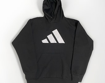 Adidas Essentials Logo Graphic Pouch Pocket Pullover Hoodie Size M New MSRP 60