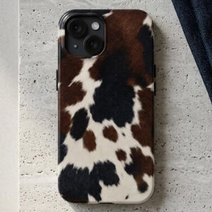 Etui na iPhone'a ze wzorem skóry bydlęcej | Wytrzymałe etui na telefon