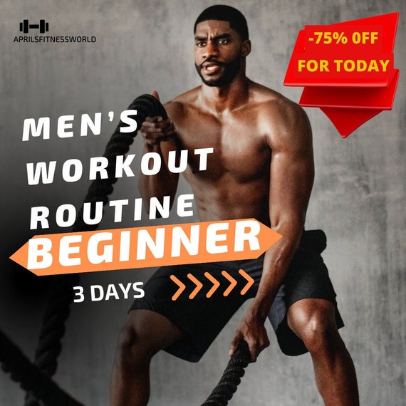 Beginner Men s Workout 3 day Beginner Men s Routine Beginner s Gym Routine for Men Beginner Fitness Plan for Men Etsy Australia