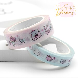 Endless love, hand painted washi tape planner tape, cute journaling japanese washi planning tape kawaii stationery, work gifts ideas for her