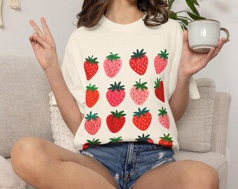 Camiseta vintage de fresas