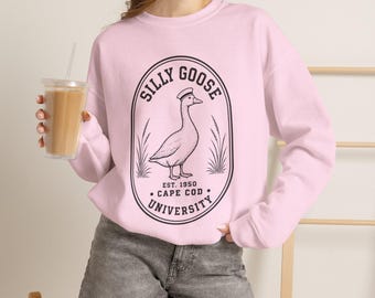 Sudadera de cuello redondo de la Universidad Silly Goose - Minimalista