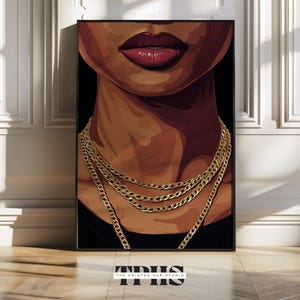 Black Woman Art African American Wall Art Black Art Print Melanin Woman Art Classy Black Art Black Woman African Fashion Art Decor