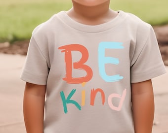 Toddler Be Kind Shirt, Retro Smiley Face, Positive Tee
