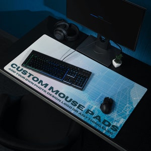 Benutzerdefinierte Schreibtischmatte, Gaming-Mauspad mit rutschfester Unterseite, einzigartiges Design für Gamer und Büroangestellte, personalisierte Schreibtischunterlage Foto