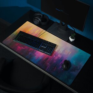 Stadt Blick Maus Pad, 3 Größen, Geschenk für Sie und Ihn, Hochwertiger Druck für Gamer und Büroangestellte, XL Groß bis Klein