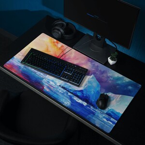 Ice Berg Mauspad, 3 Größen, Geschenk für Sie und Ihn, Hochwertiger Druck für Gamer und Büroangestellte, XL Groß bis Klein