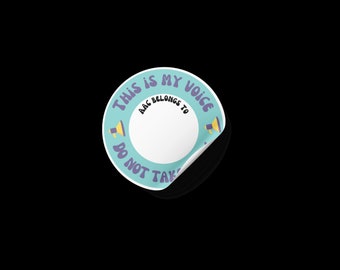 Logopädie: AAC- Aufkleber für Kommunikationsgeräte, dieser Sticker ist meine Stimme